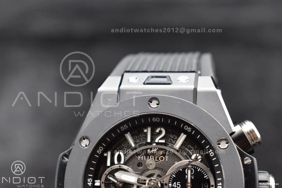 Edition Bang Hublot On Black Big Dial 1:1 Strap Titanium 898 Best Black Rubber Skeleton Sporty Unico ZF A 1114